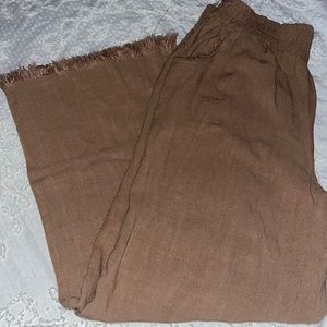 Linen Cropped Pants